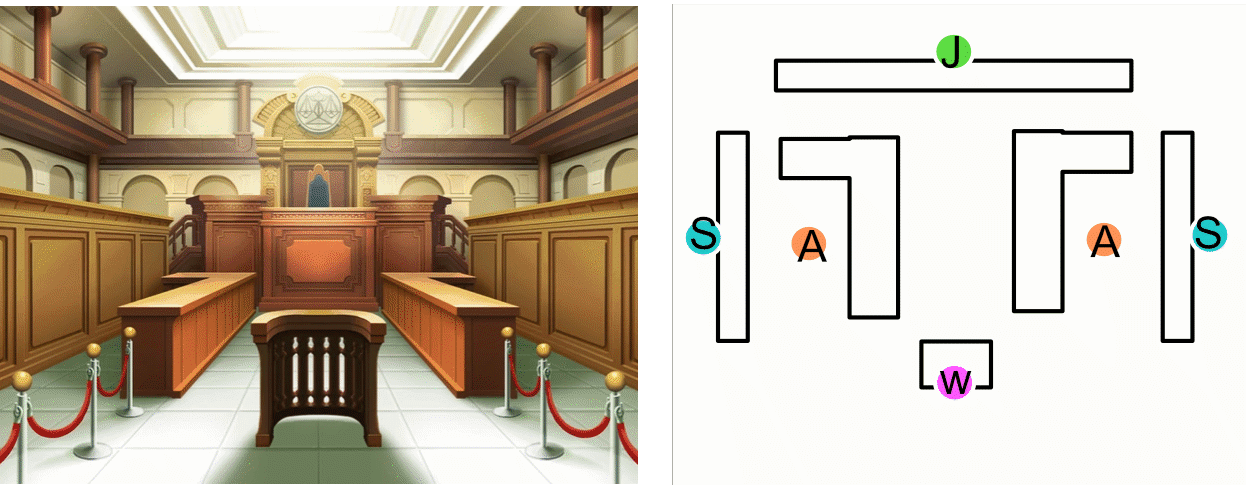 Designing The Courtroom For Our Video Game Flaredust Studio