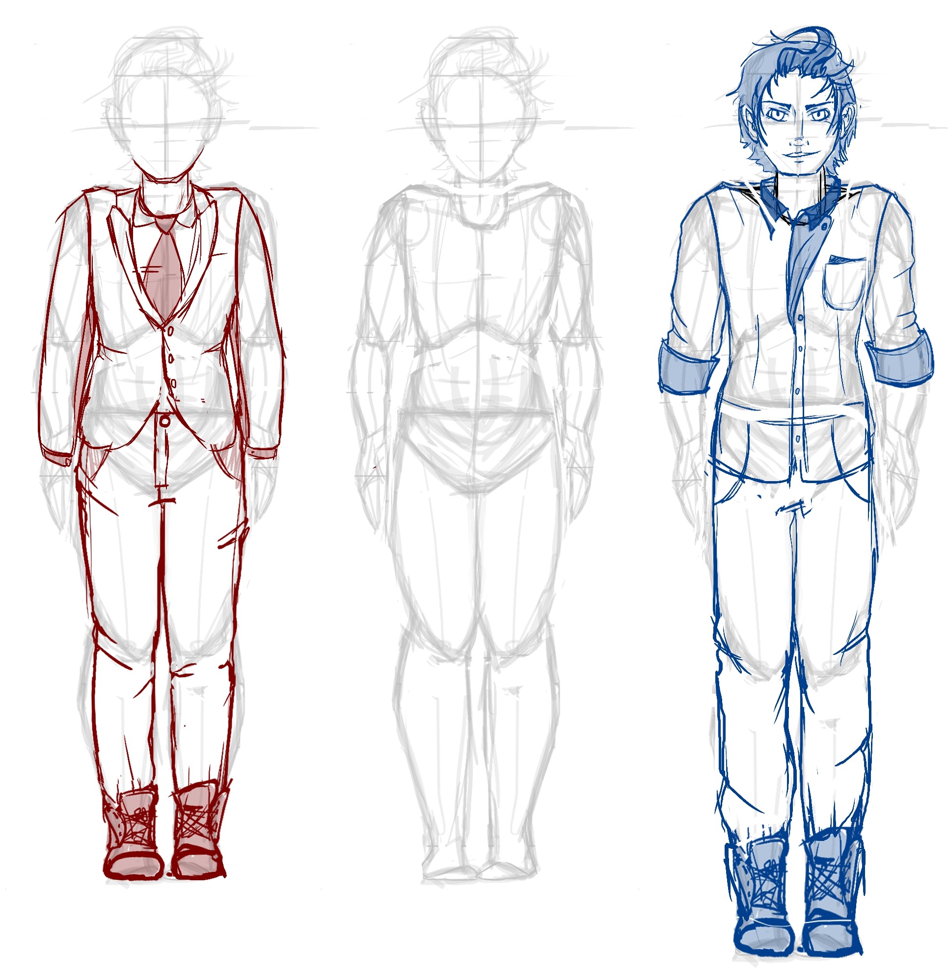 Suit Reference Drawing ~ Young Woman Leaning Against Wall Stock Photo ...